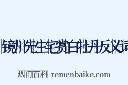 镜川先生宅赏白牡丹反义词是什么意思的图片